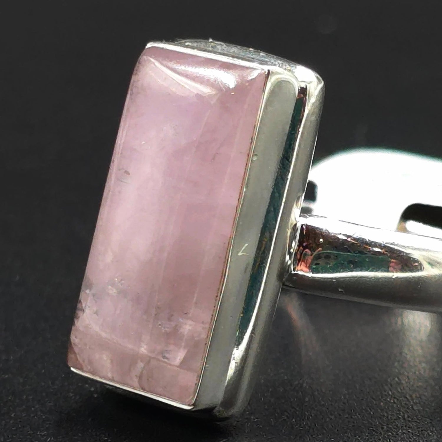 Kunzite Ring Sterling Silver Size 8 - Elevated Metaphysical