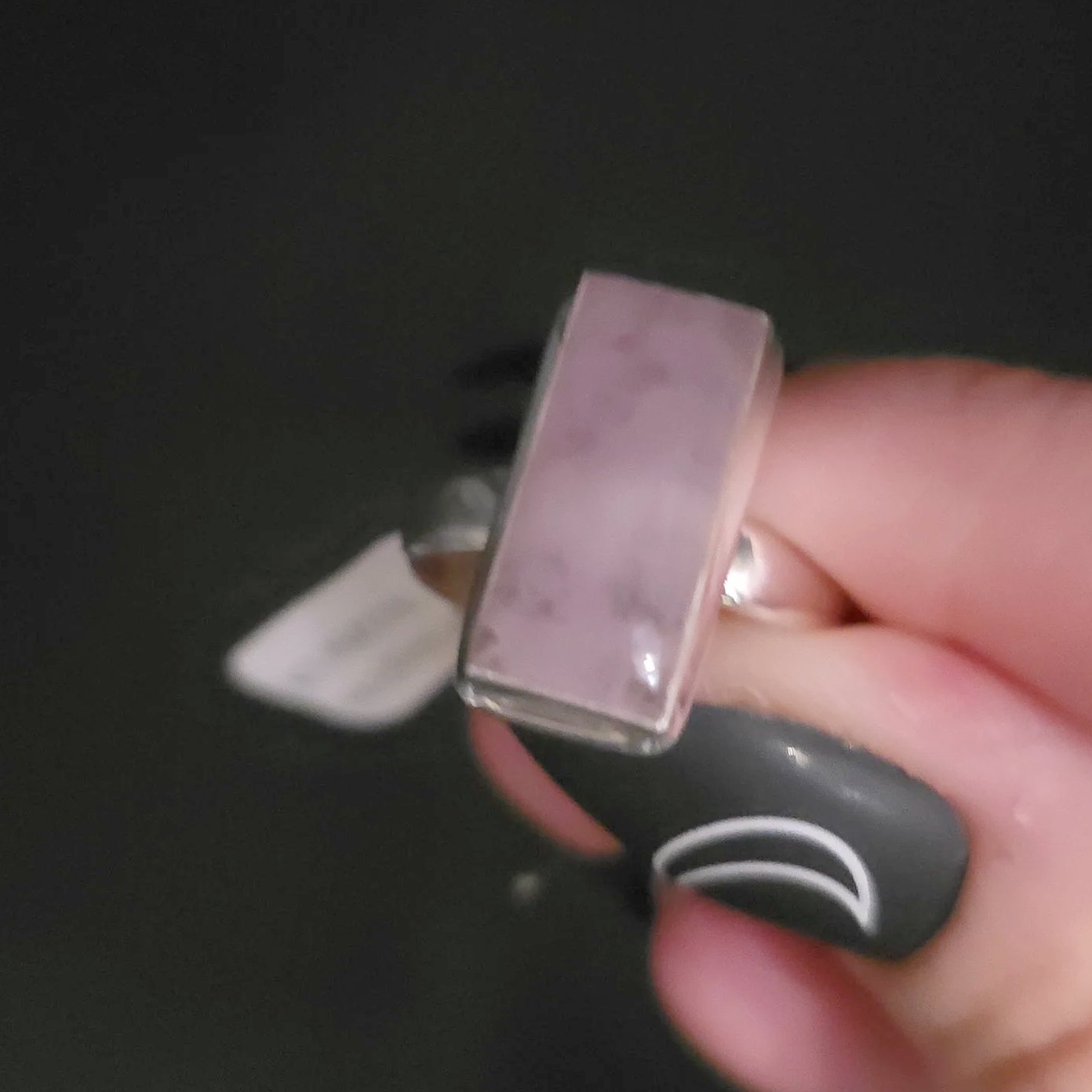 Kunzite Ring Sterling Silver Size 8 - Elevated Metaphysical