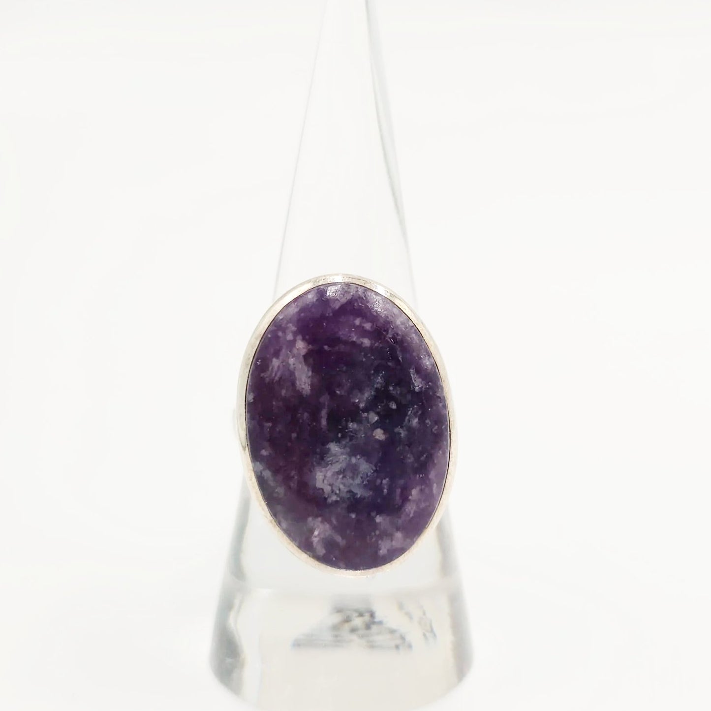 Lepidolite Ring "Orion" Sterling Silver Size 8 - Elevated Metaphysical