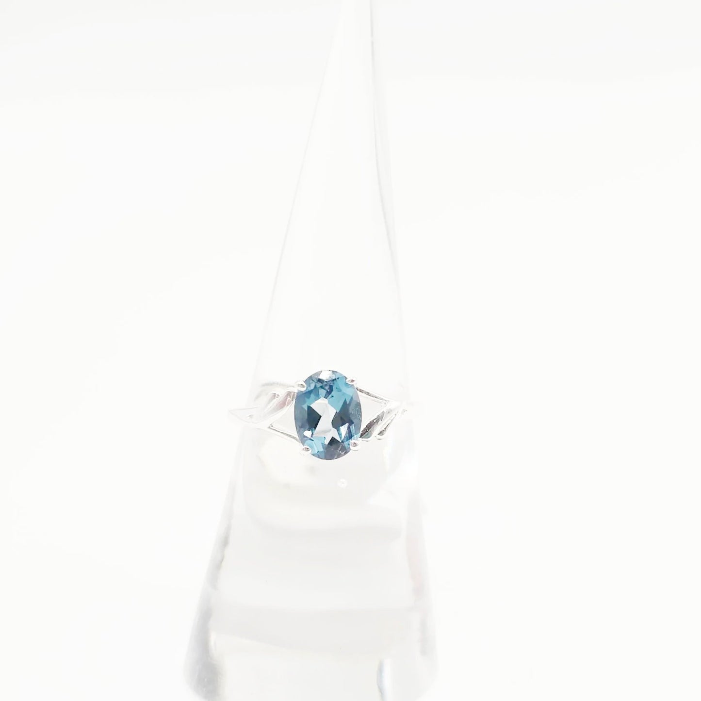 London Blue Topaz Ring 1.25ct Sterling Silver Solitaire - Elevated Metaphysical