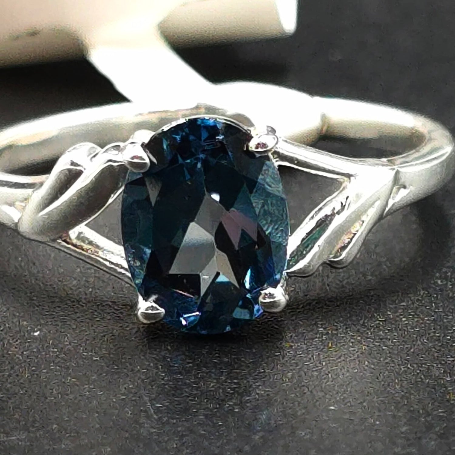 London Blue Topaz Ring 1.25ct Sterling Silver Solitaire - Elevated Metaphysical