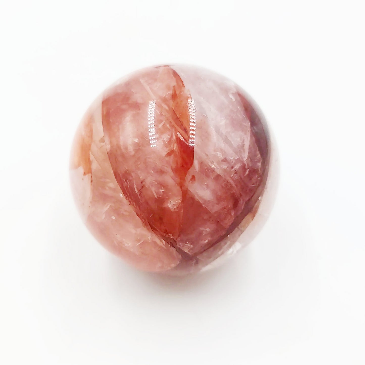 Fire Quartz Sphere 62mm 2.5" 317g 11.2oz - Elevated Metaphysical