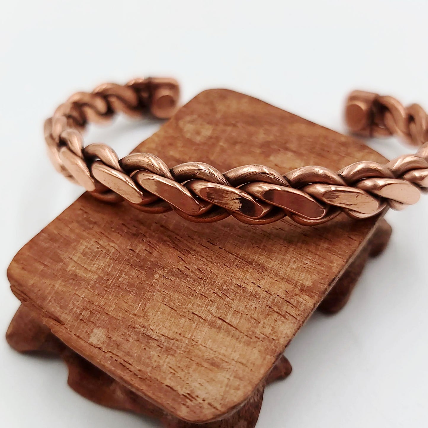 Copper Bracelet Braided Cuff Bracelet