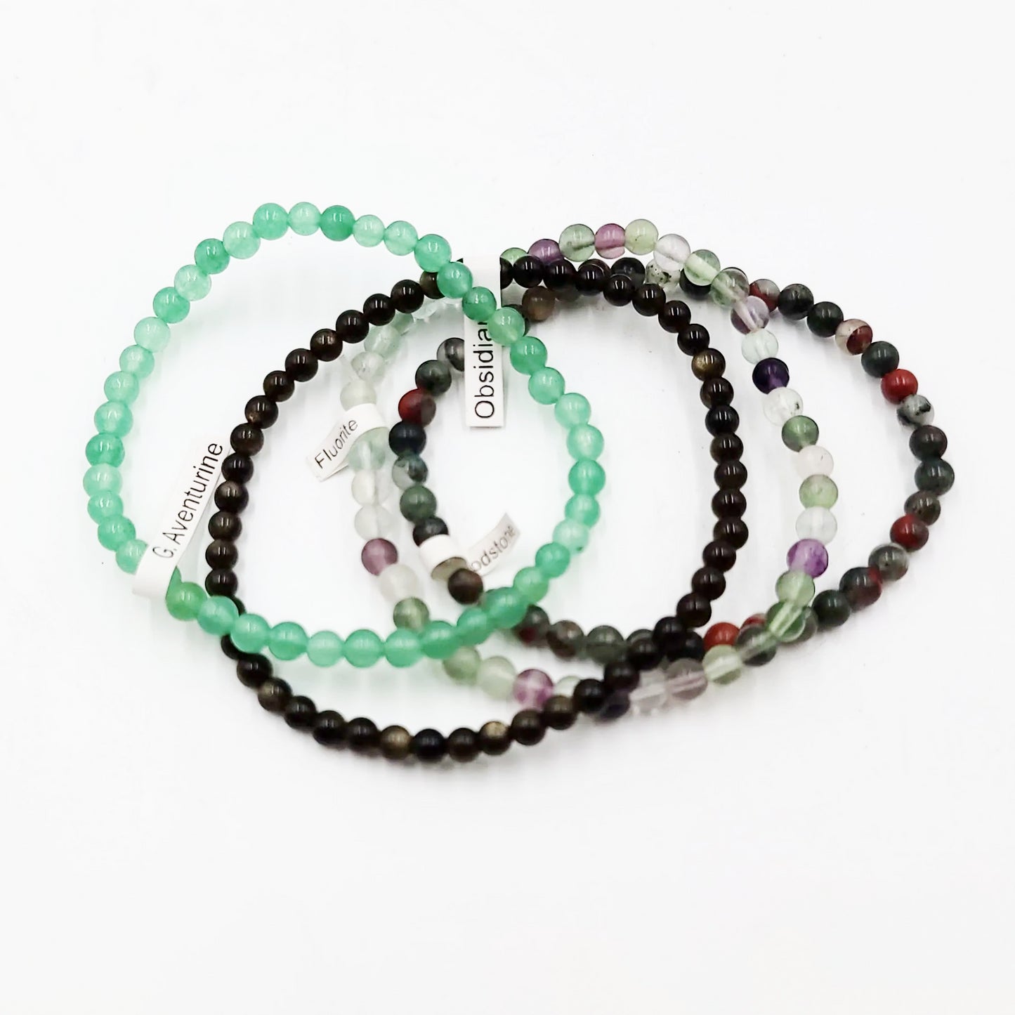 Breathe Easy - Allergy Bracelet Set 4mm Bead Bracelets