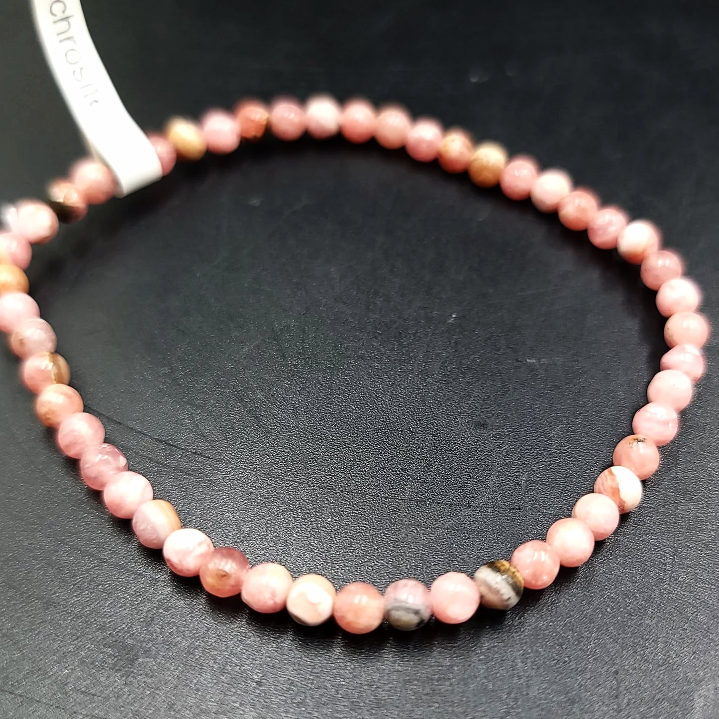 Rhodochrosite Bead Bracelet 4mm - Elevated Metaphysical