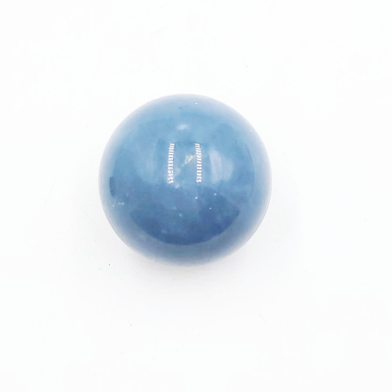 Angelite Sphere 45mm 1.8" 135g 4.8oz - Elevated Metaphysical