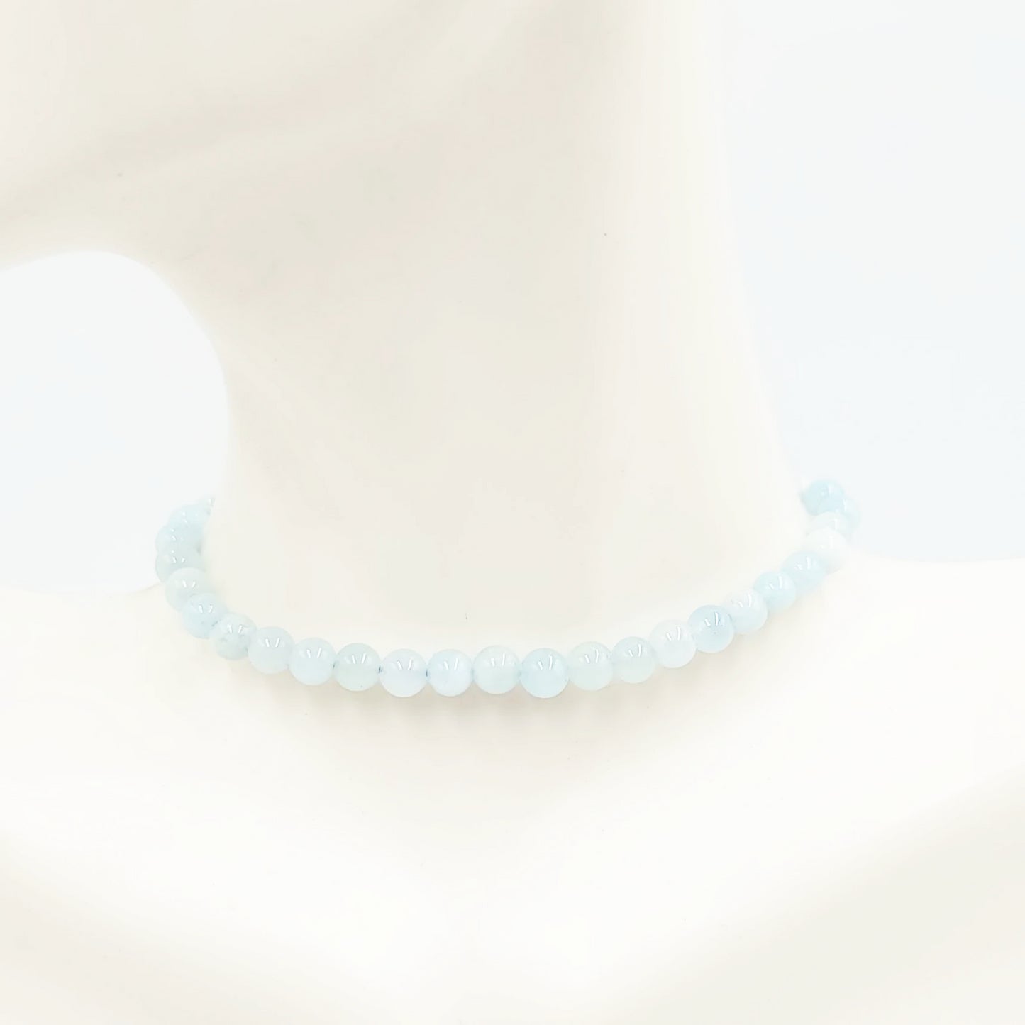 Aquamarine Bracelet 4mm Bead Bracelet - Elevated Metaphysical