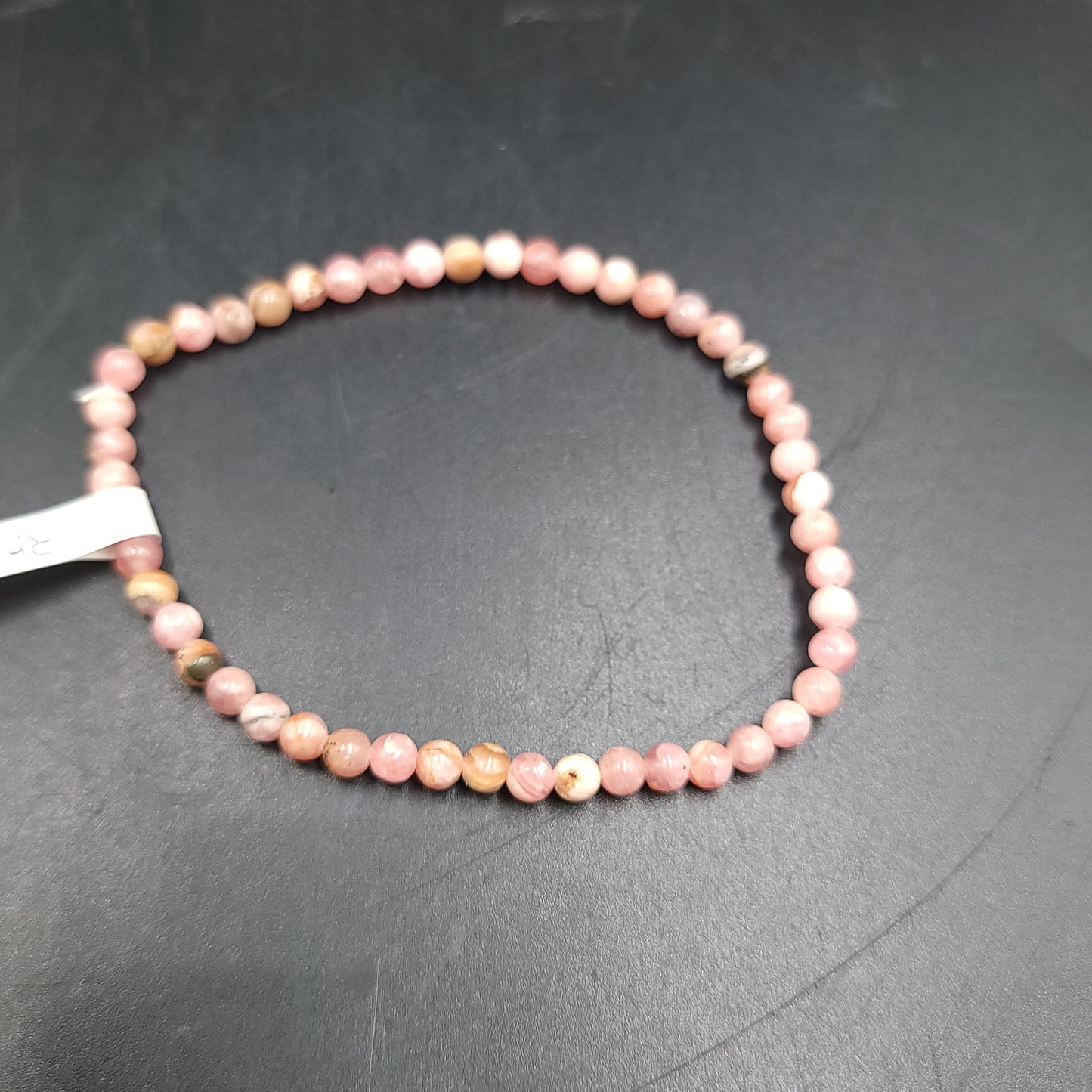 Rhodochrosite Bead Bracelet 4mm - Elevated Metaphysical