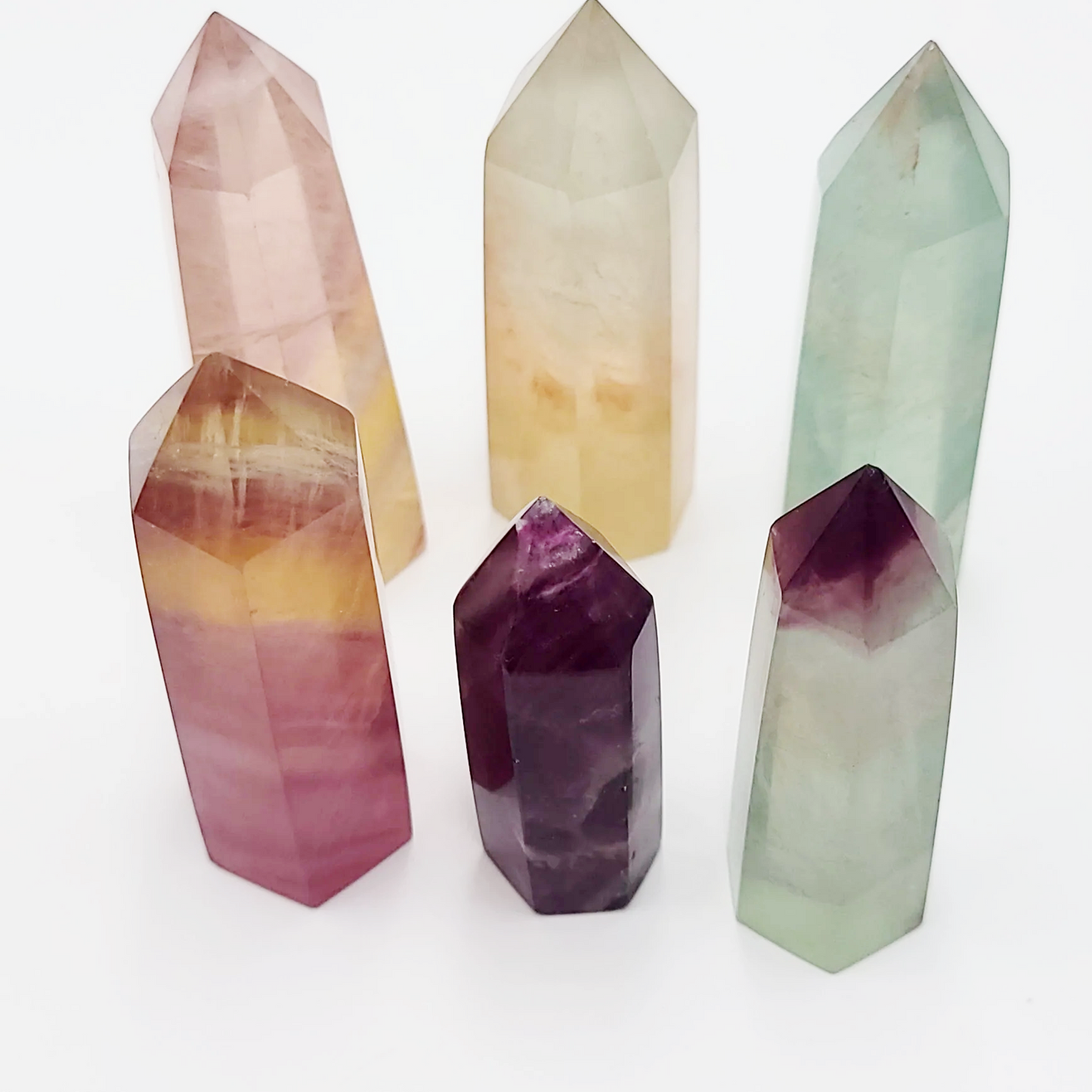 Rainbow Fluorite Tower Point 75mm 3"