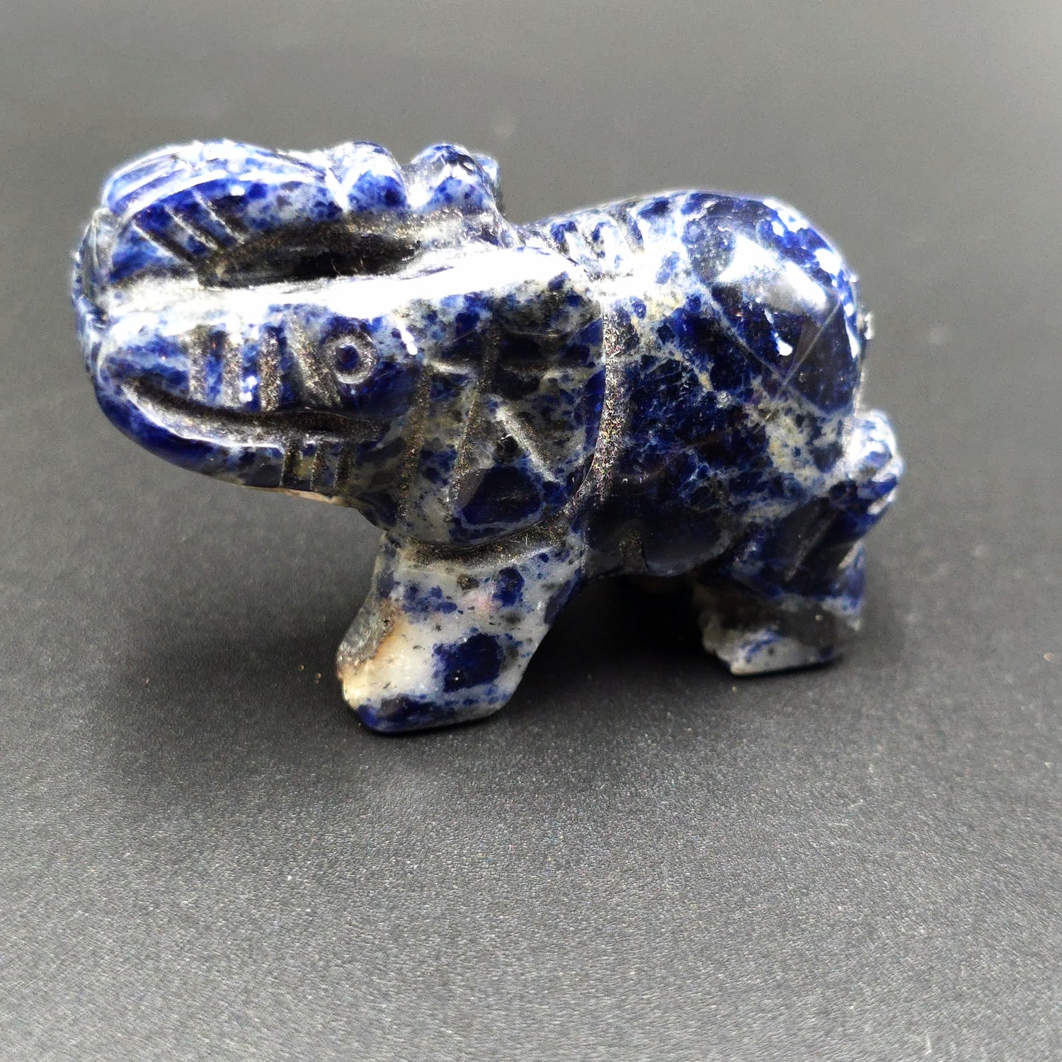 Sodalite Elephant Figurine 2" 50mm - Elevated Metaphysical