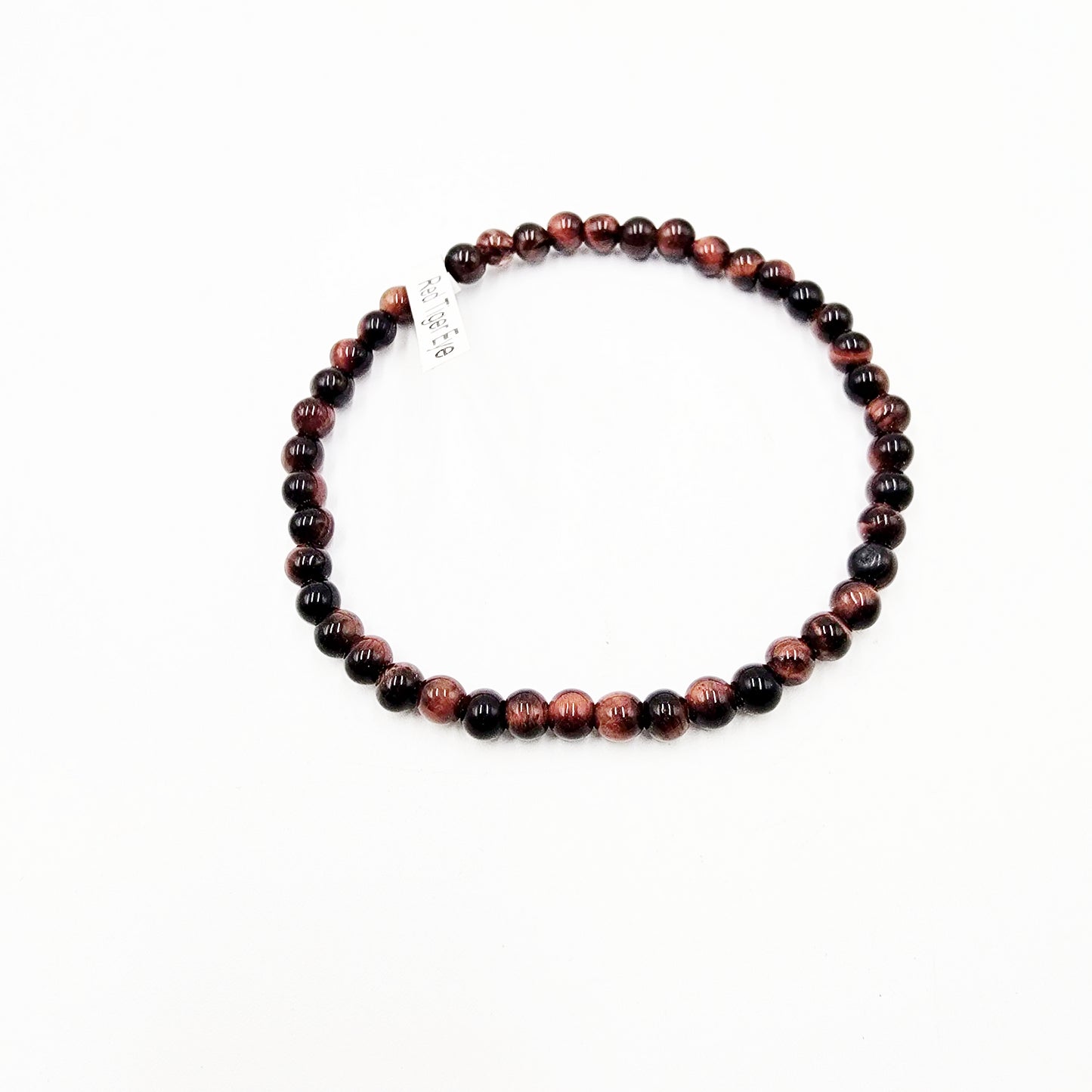 Red Tiger Eye Bead Bracelet 4mm - Elevated Metaphysical