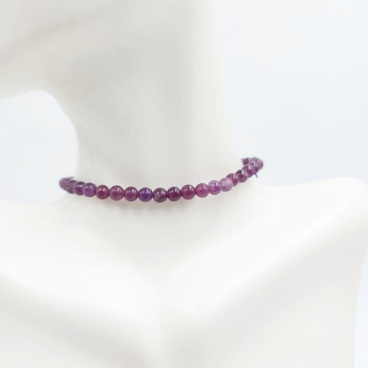 Lepidolite Bead Bracelet 4mm - Elevated Metaphysical