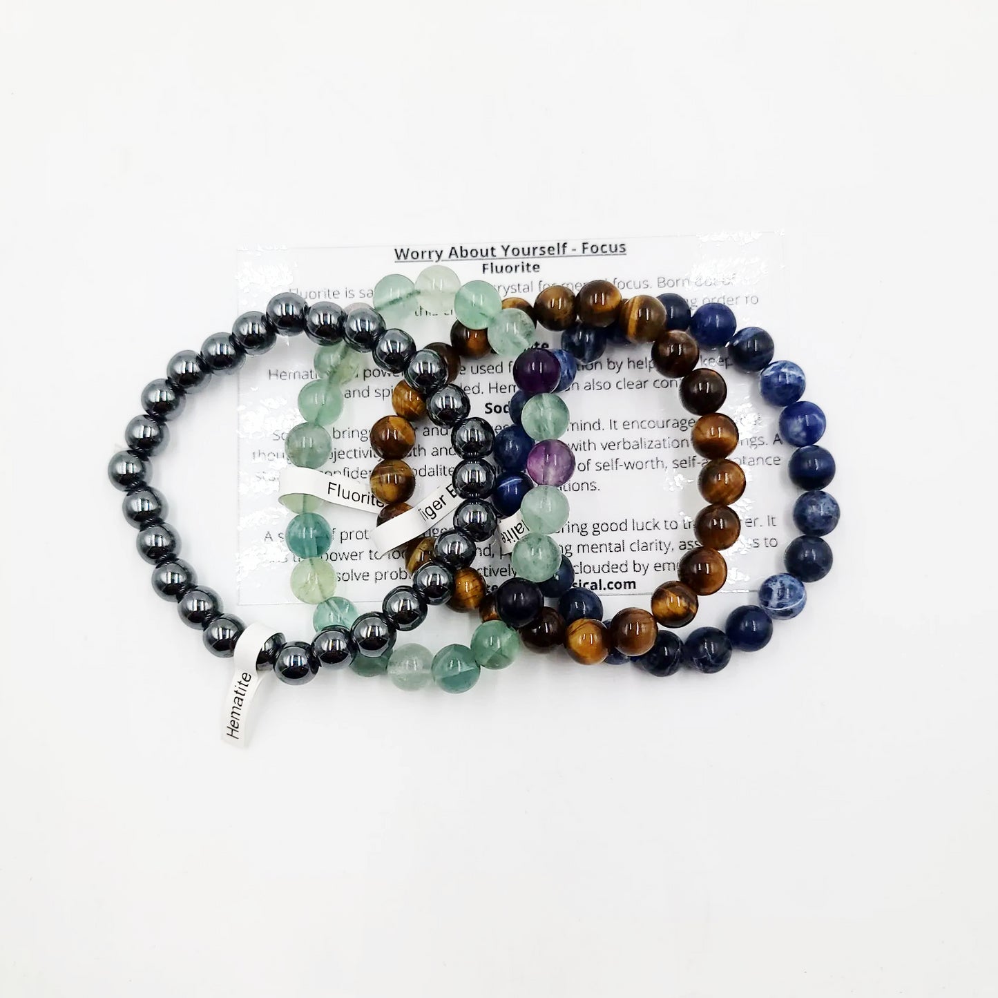 Worry About Yourself! - Focus Bracelet Set 8mm Bead Bracelet - Elevated Metaphysical