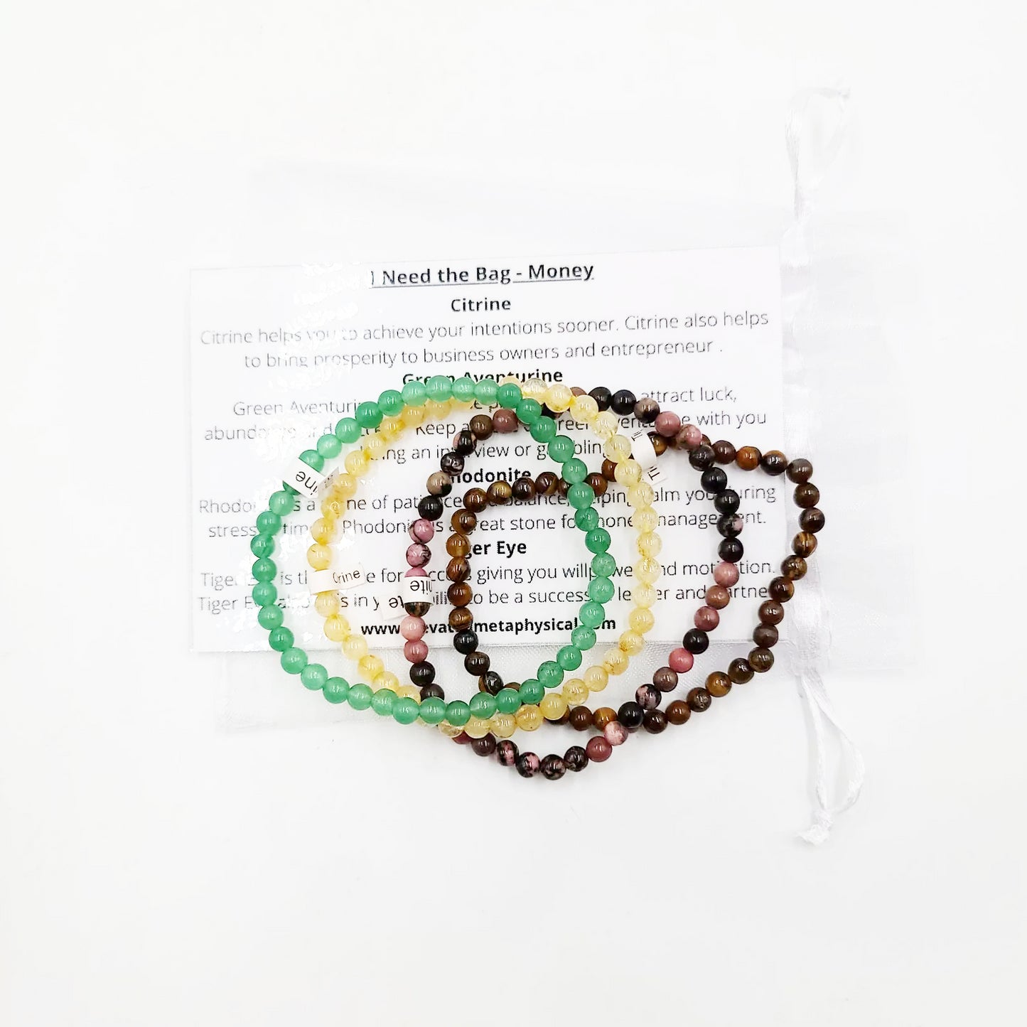 I Need the Bag - Money Bracelet Set 4mm Bead Bracelets