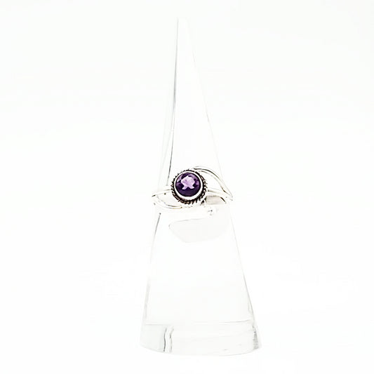 Amethyst Infinity Ring Sterling Silver Size 5