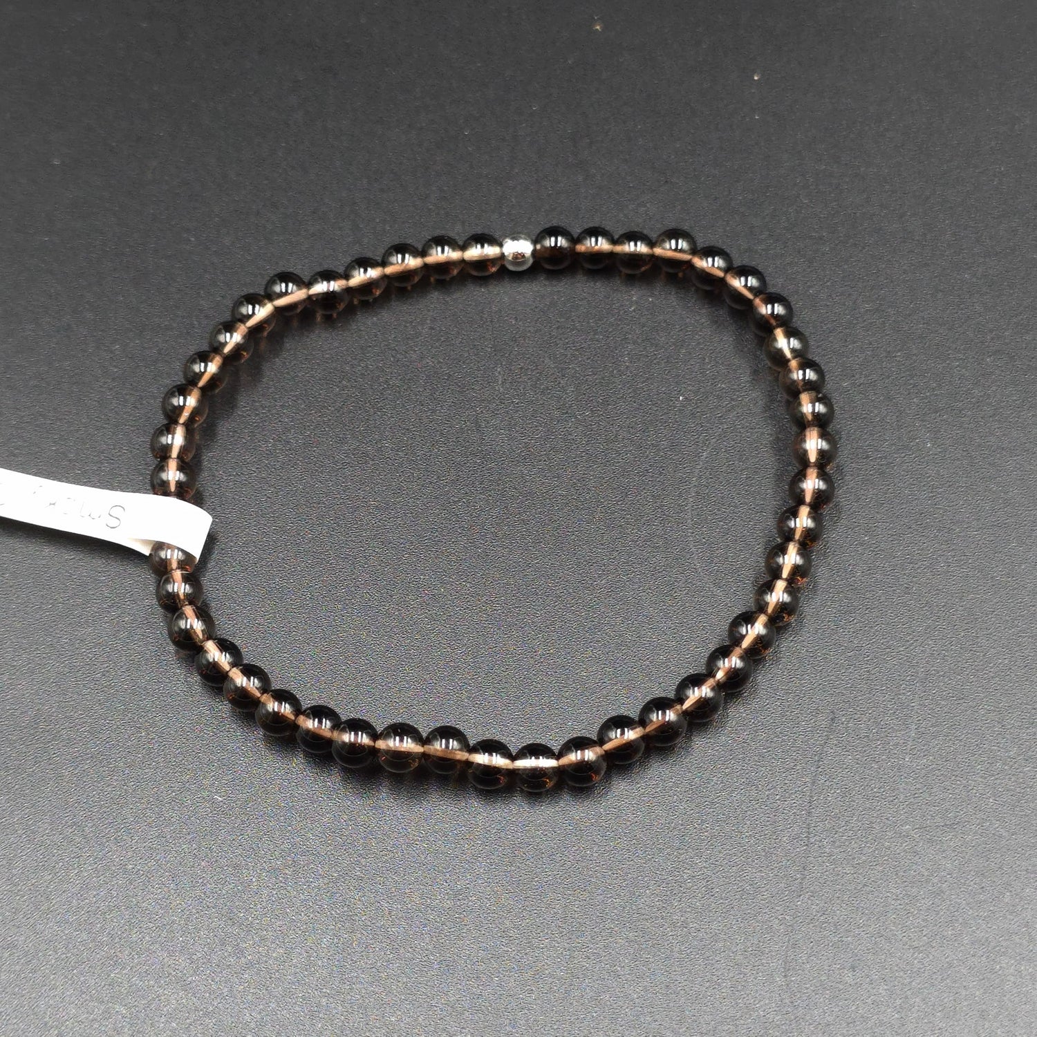 Smoky Quartz Bead Bracelet 4mm - Elevated Metaphysical