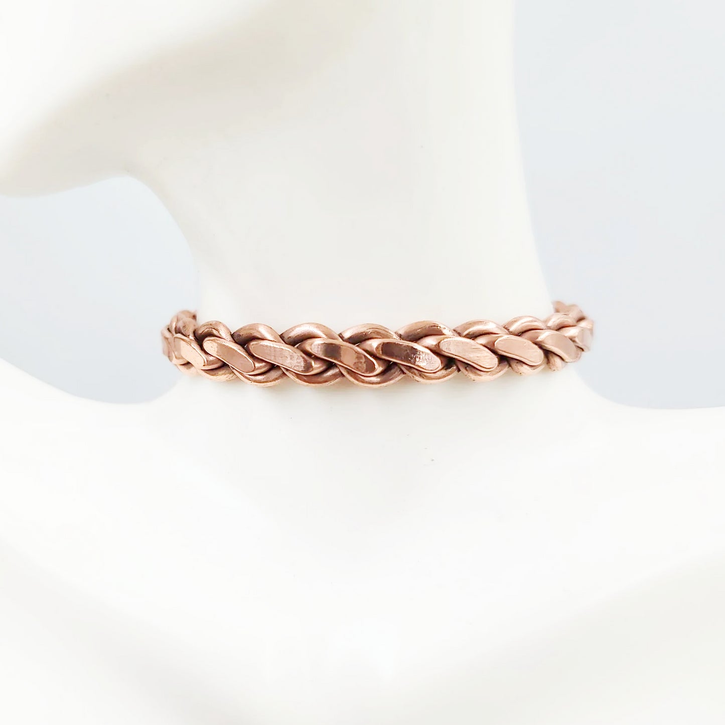 Copper Bracelet Braided Cuff Bracelet