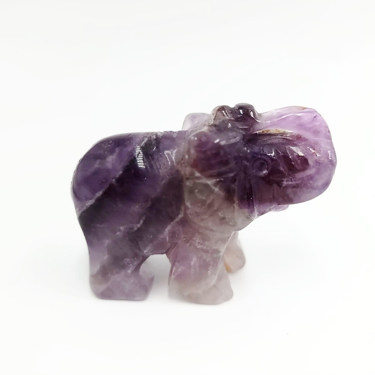 Amethyst Elephant Figurine 2" 50mm - Elevated Metaphysical