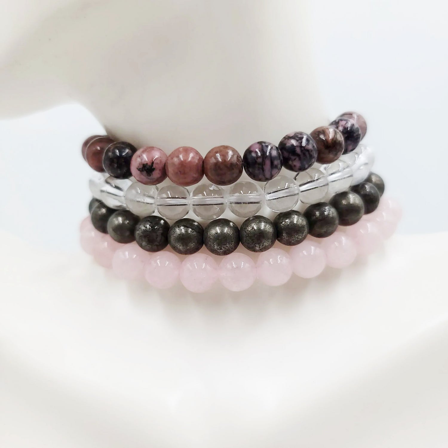 For the Love and Money - Love & Money Bracelet Set 8mm Bead Bracelets - Elevated Metaphysical