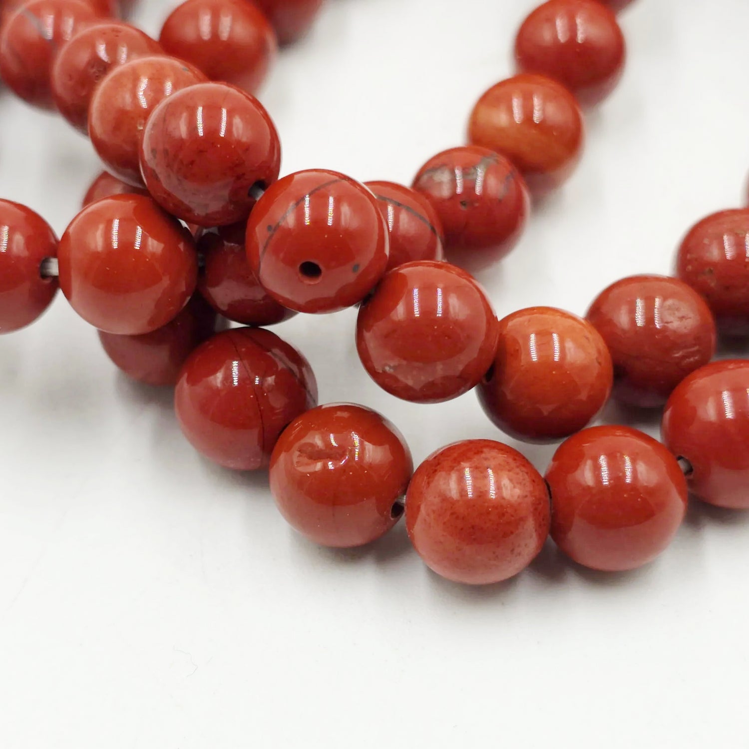 Red Jasper Bead Bracelet 8mm - Elevated Metaphysical