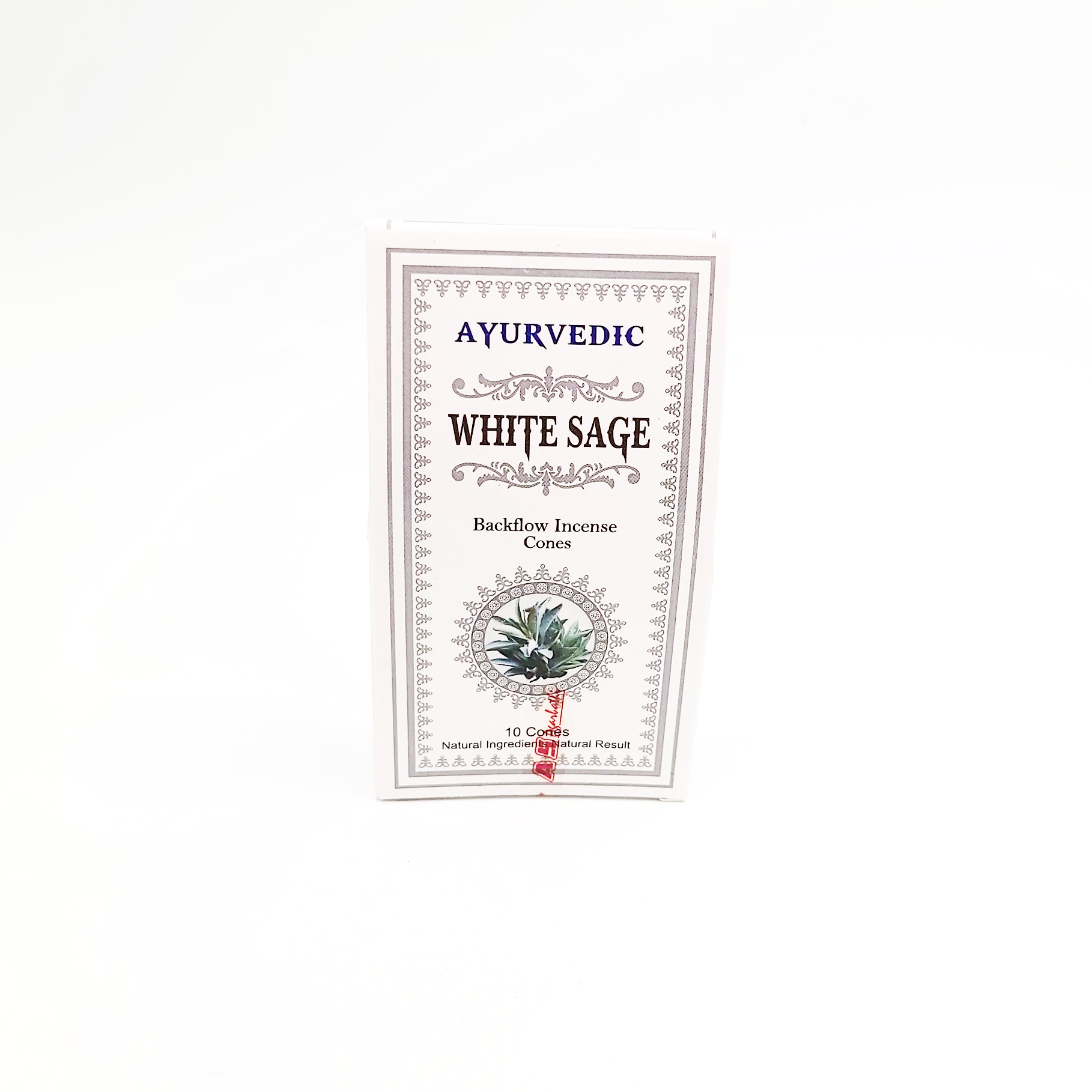 Ayurvedic White Sage Backflow Incense Cones 10 Pack - Elevated Metaphysical
