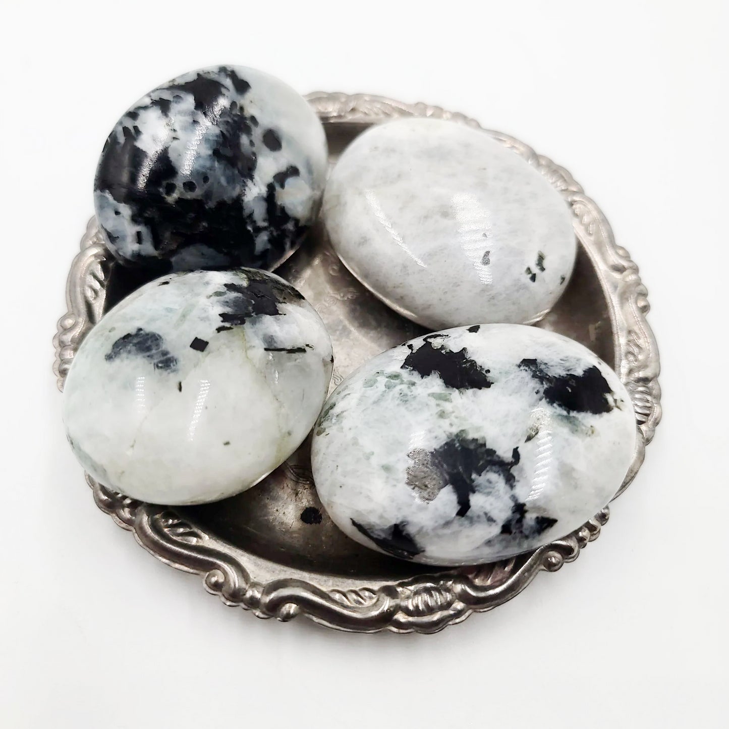 Rainbow Moonstone Palm Stone Gallet - Elevated Metaphysical