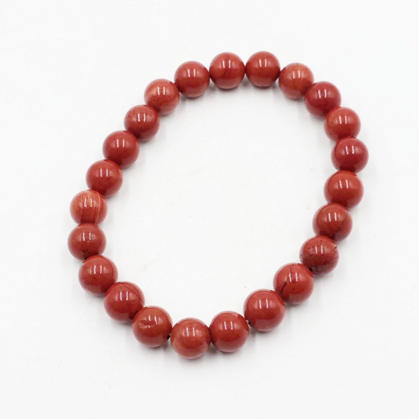 Red Jasper Bead Bracelet 8mm - Elevated Metaphysical