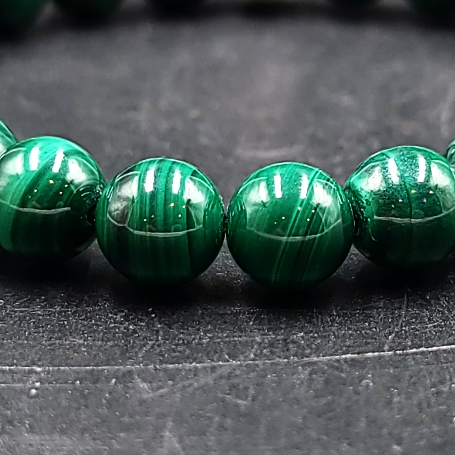 Malachite Bead Bracelet 8mm