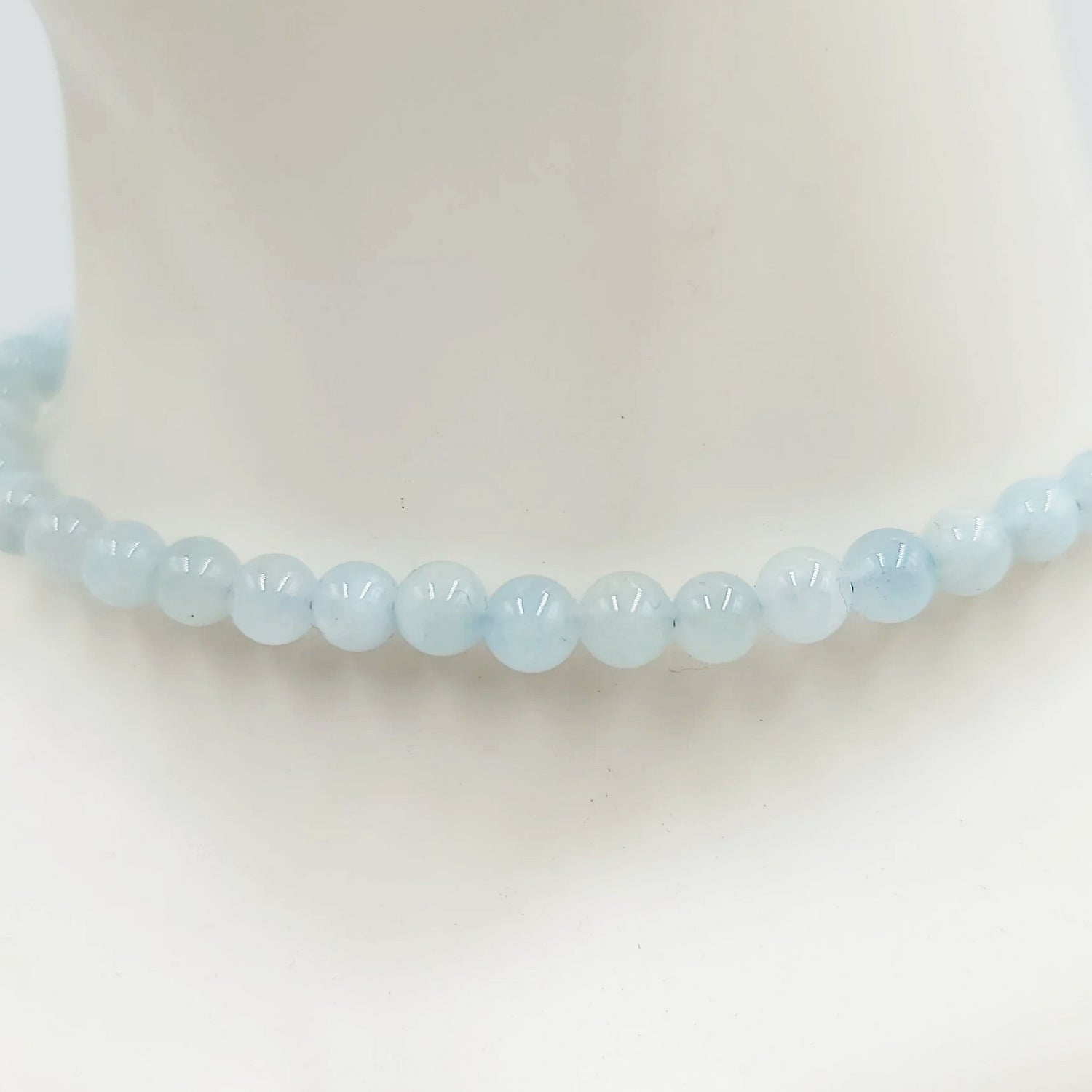 Aquamarine Bracelet 4mm Bead Bracelet - Elevated Metaphysical