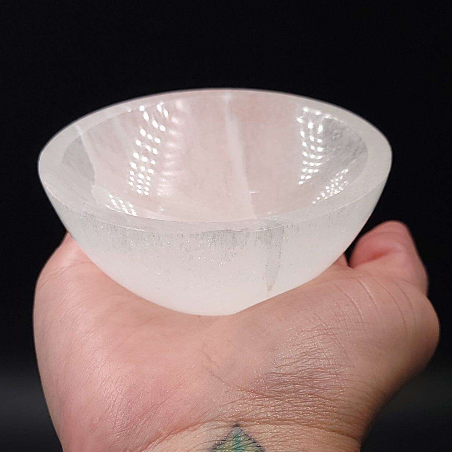 Selenite Bowl Round 3" 8cm Cleansing Charging Tray