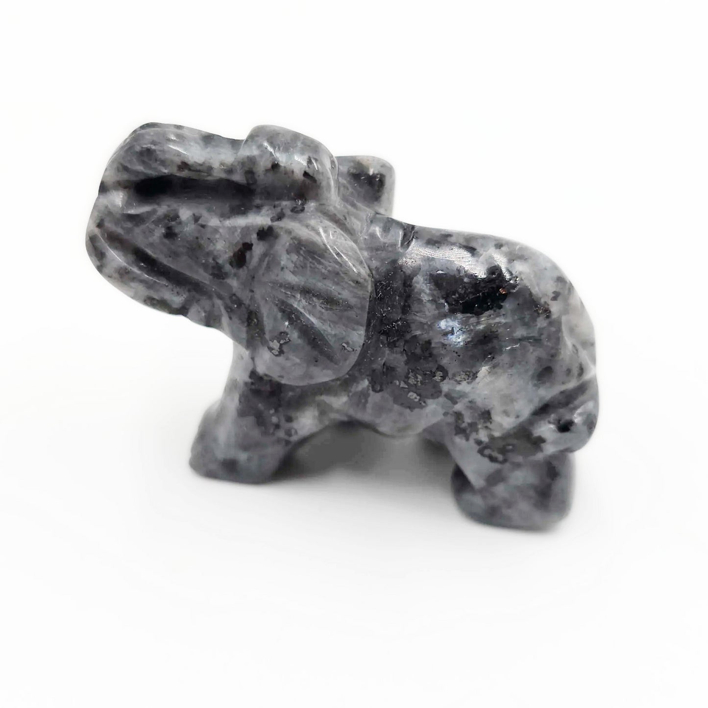 Labradorite Elephant Figurine 2" 50mm