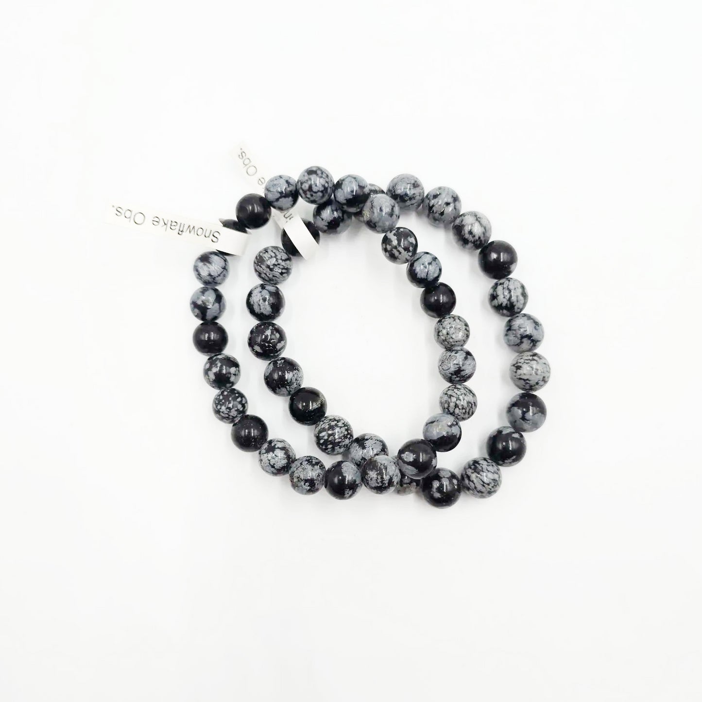 Snowflake Obsidian Bead Bracelet 8mm - Elevated Metaphysical