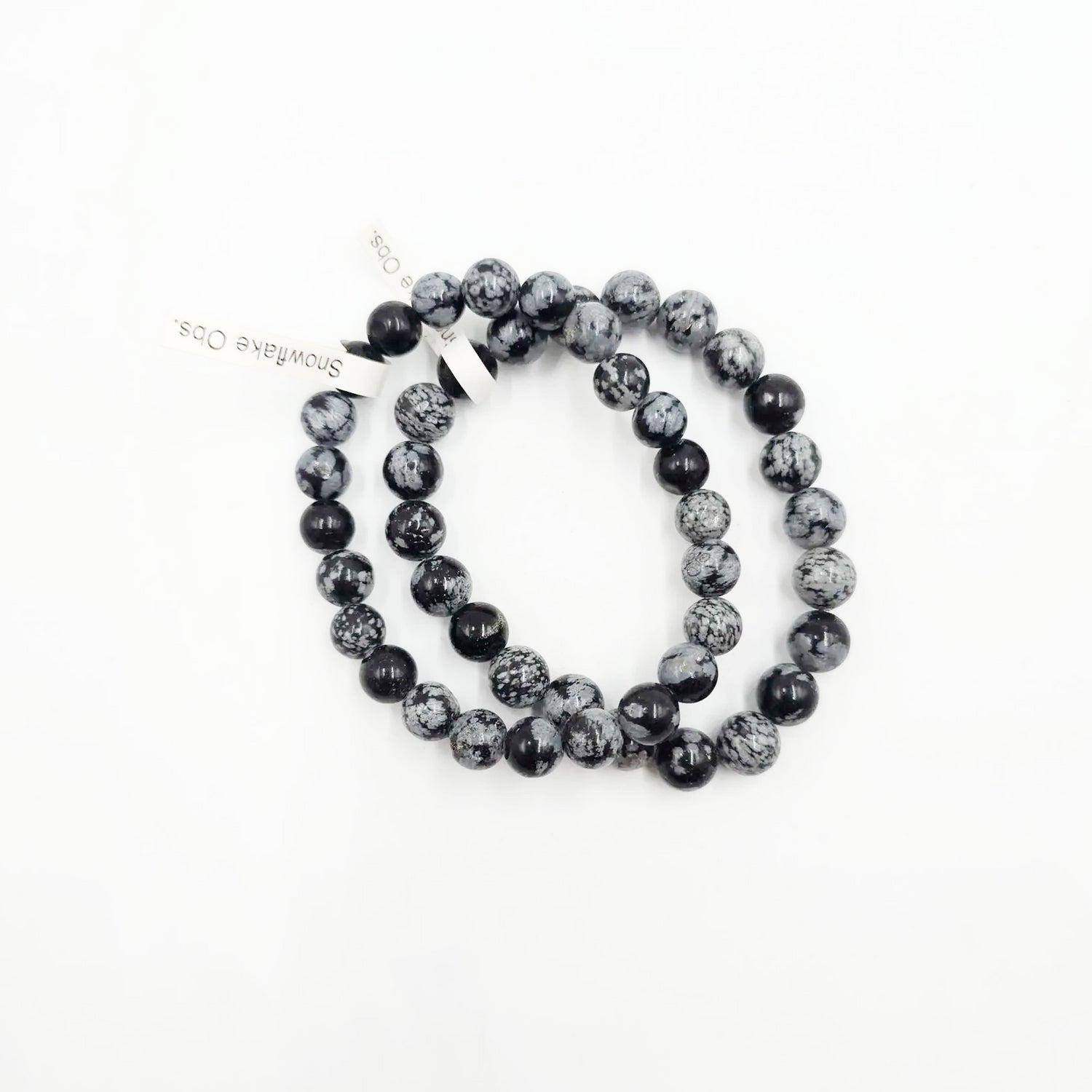 Snowflake Obsidian Bead Bracelet 8mm - Elevated Metaphysical