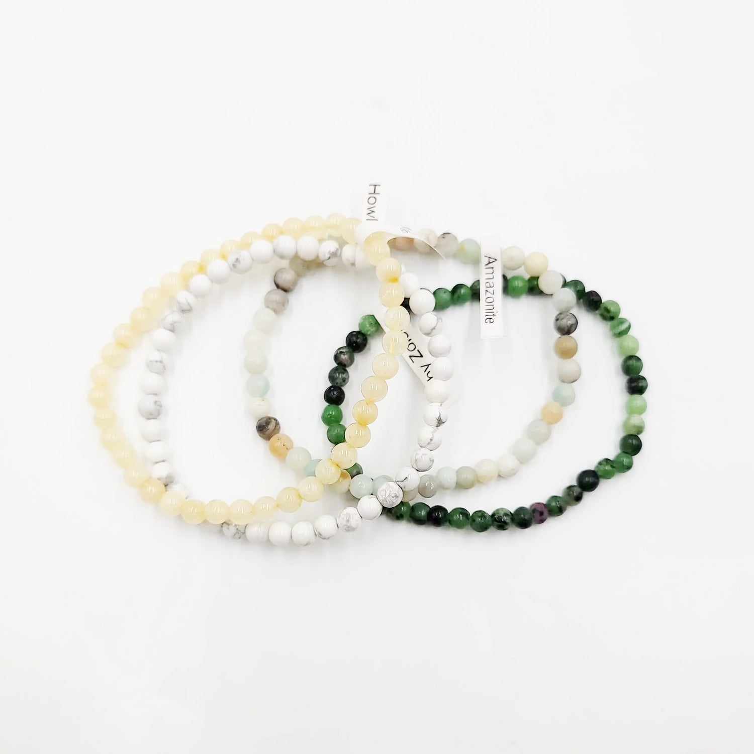 Good Vibes Only - Happy Bracelet Set 4mm Bead Bracelets - Elevated Metaphysical