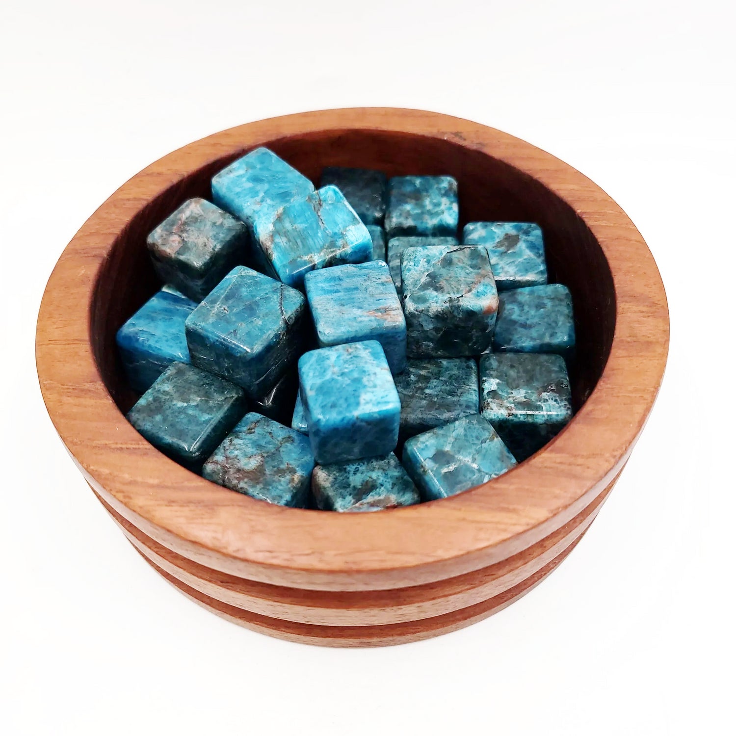 Blue Apatite Cube Tumbled Stone HQ - Elevated Metaphysical