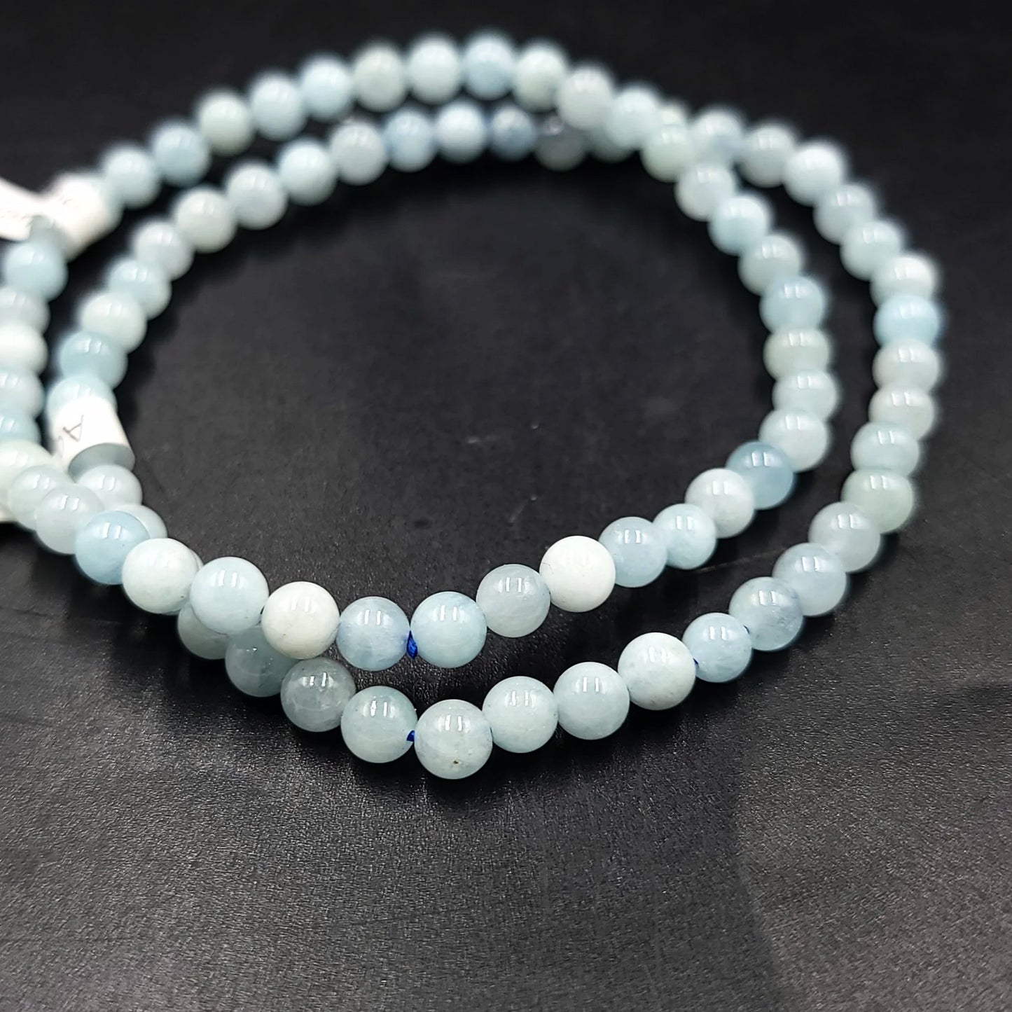 Aquamarine Bracelet 4mm Bead Bracelet - Elevated Metaphysical