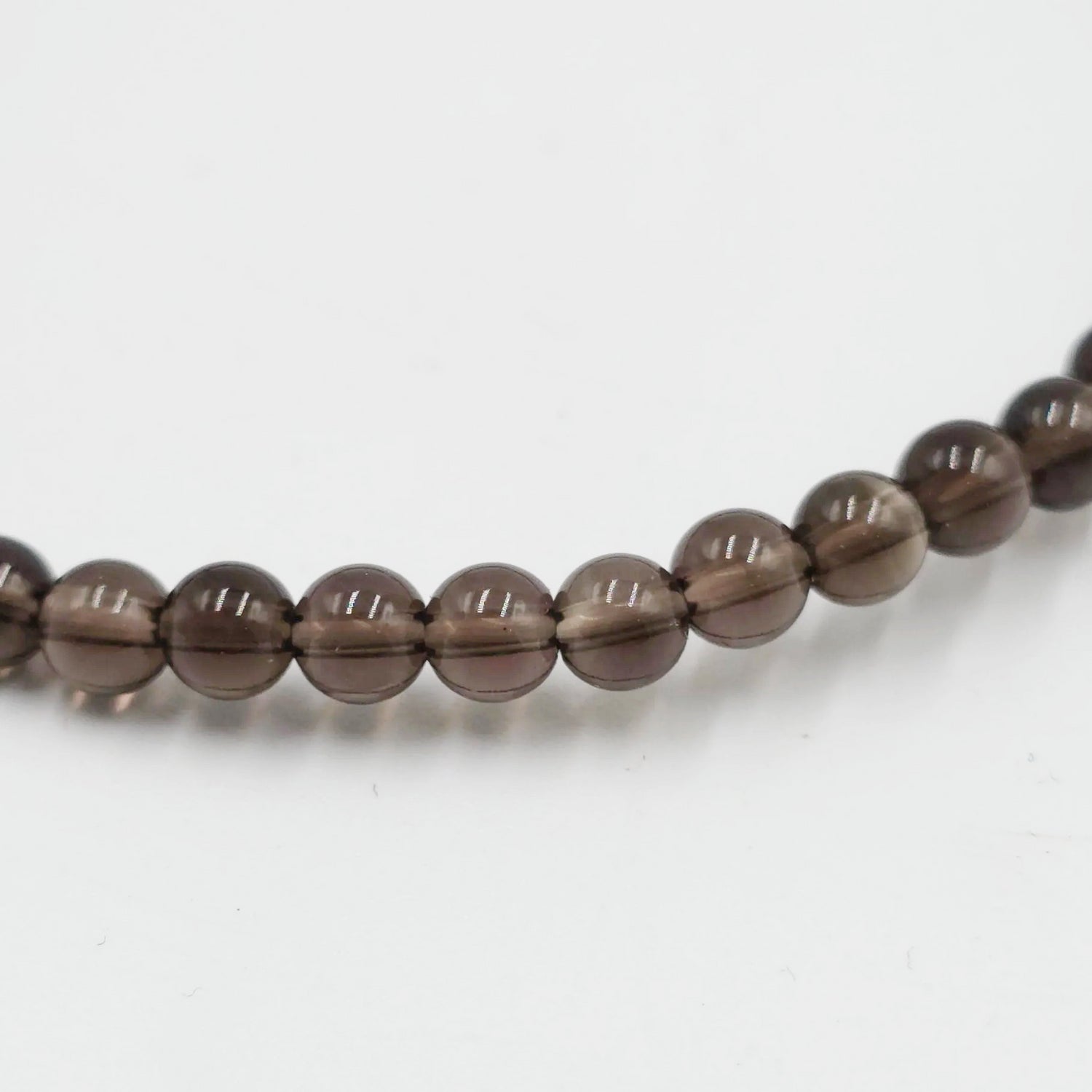 Smoky Quartz Bead Bracelet 4mm - Elevated Metaphysical