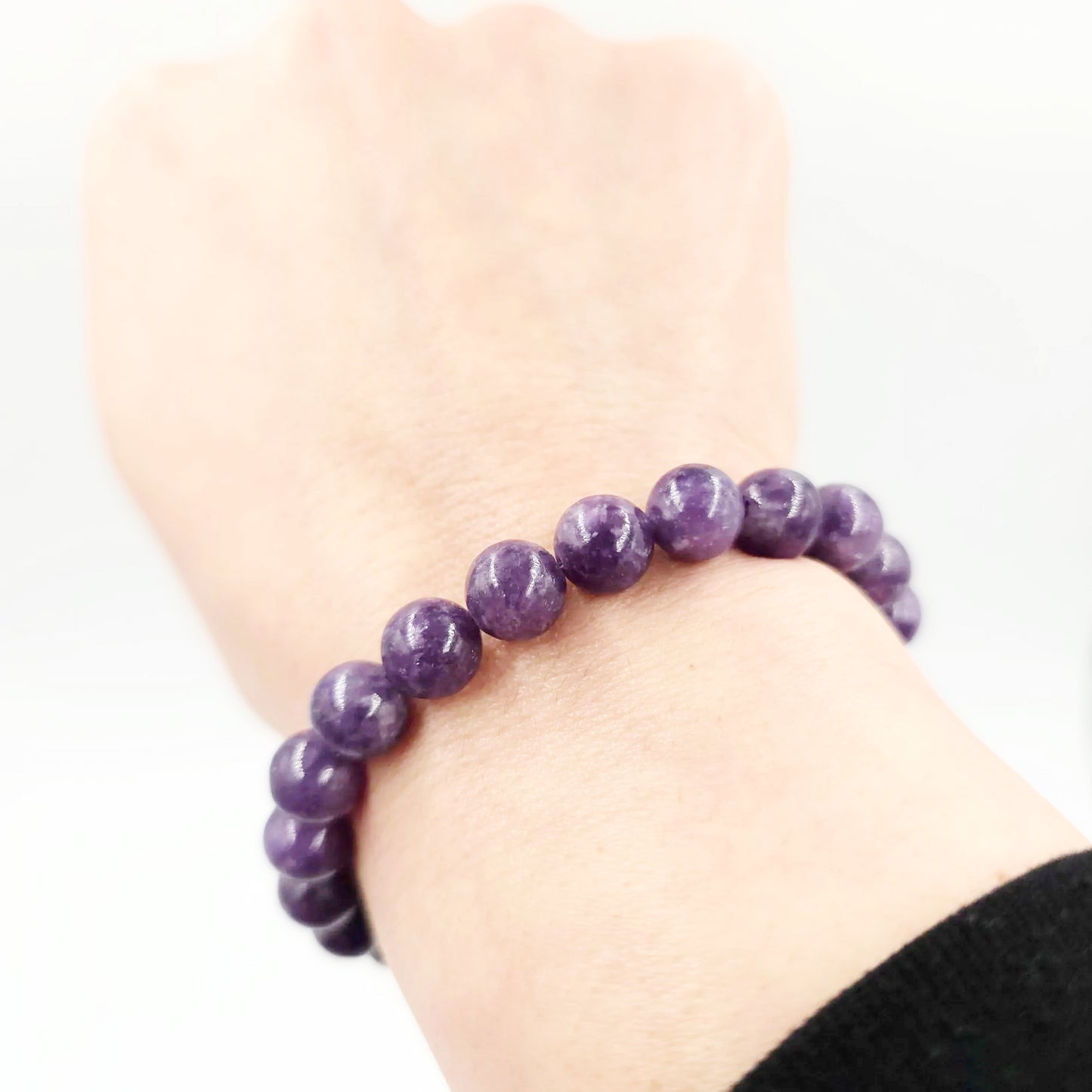 Lepidolite Bead Bracelet 8mm