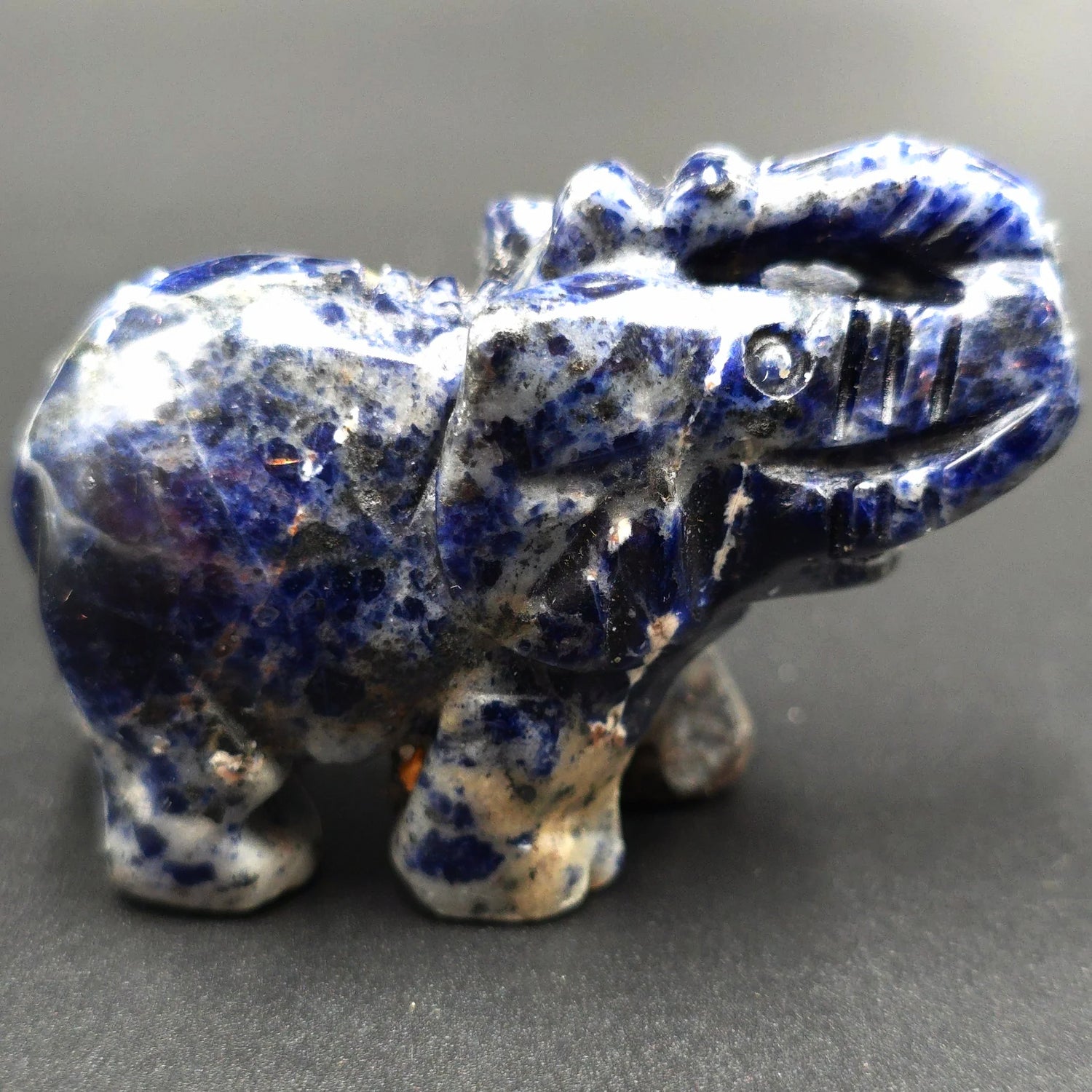 Sodalite Elephant Figurine 2" 50mm - Elevated Metaphysical