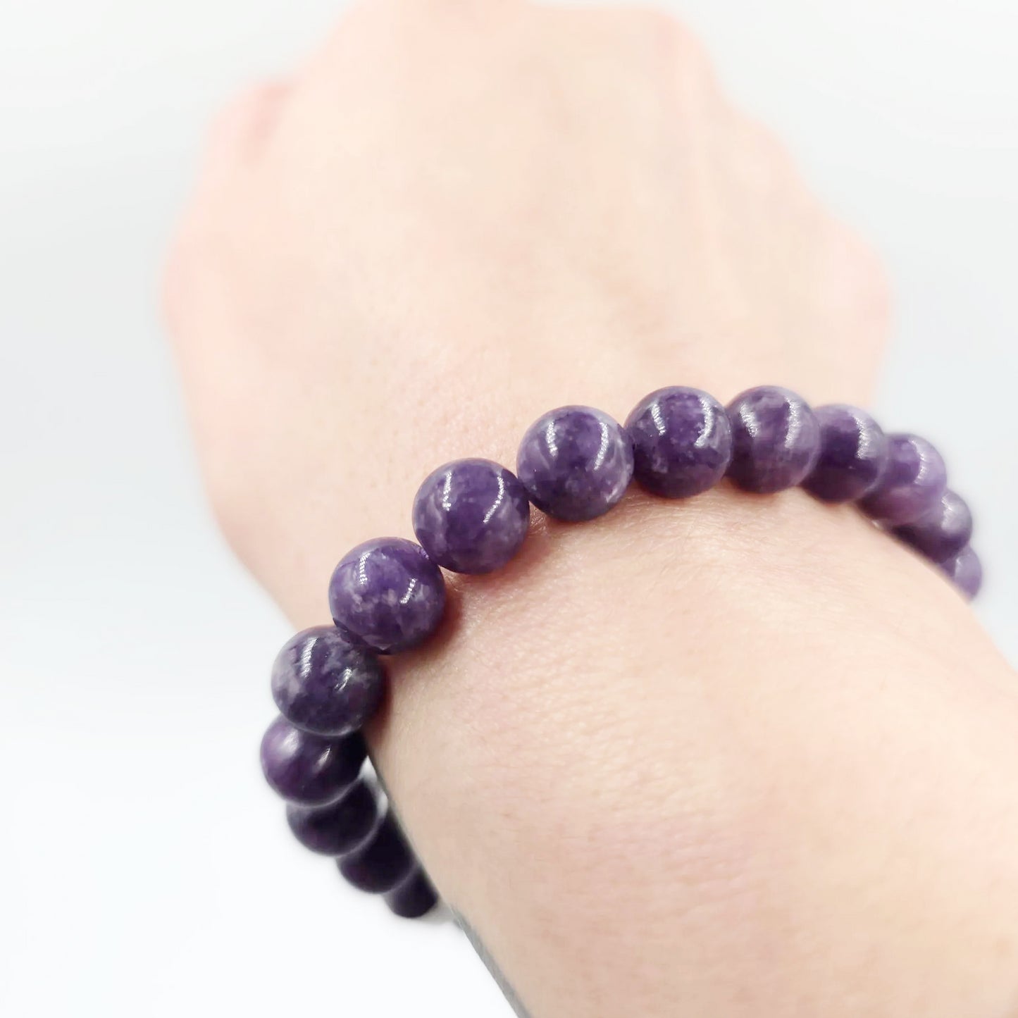 Lepidolite Bead Bracelet 8mm