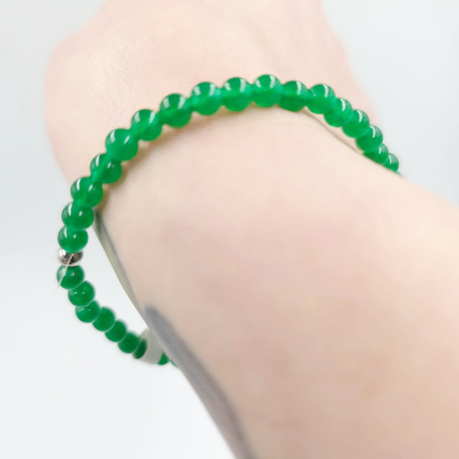 Jade Bead Bracelet 4mm - Elevated Metaphysical