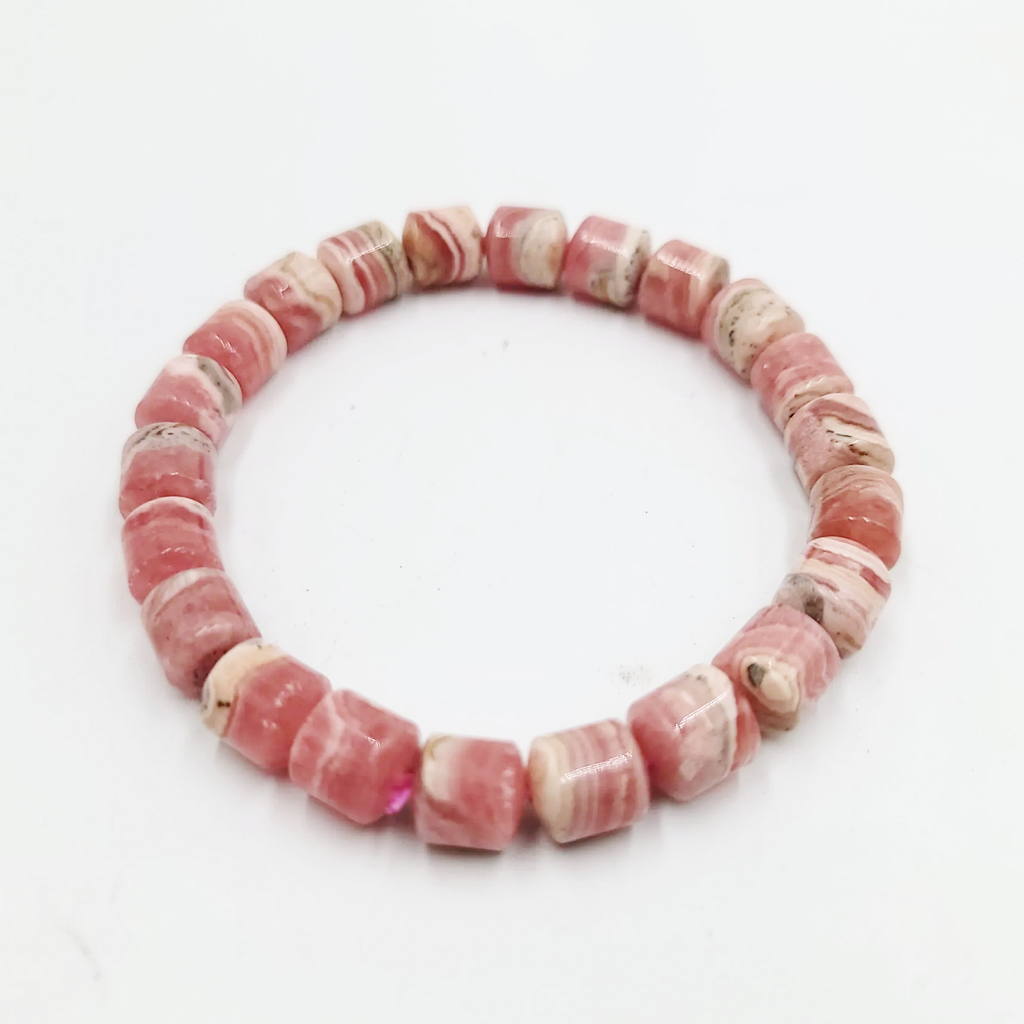 Rhodochrosite Bracelet Tube Bead 8mm