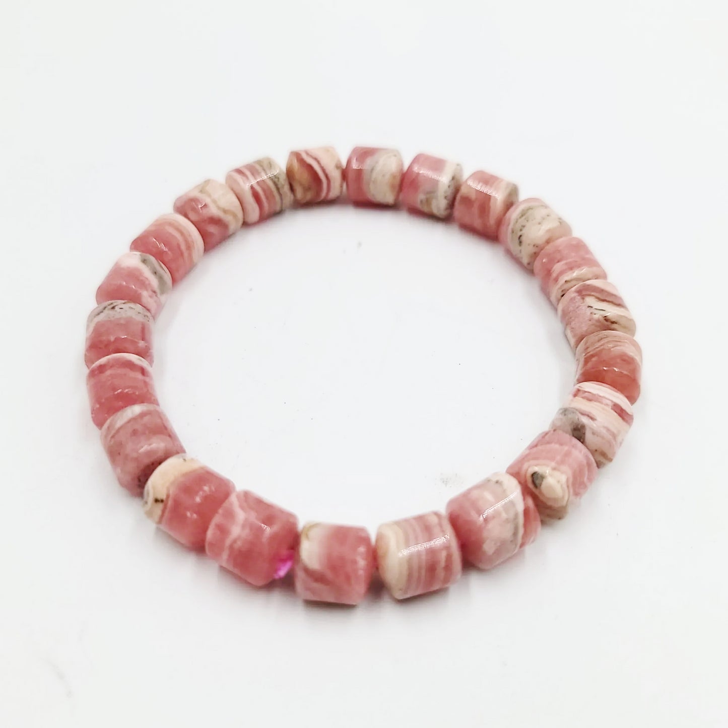 Rhodochrosite Bracelet Tube Bead 8mm