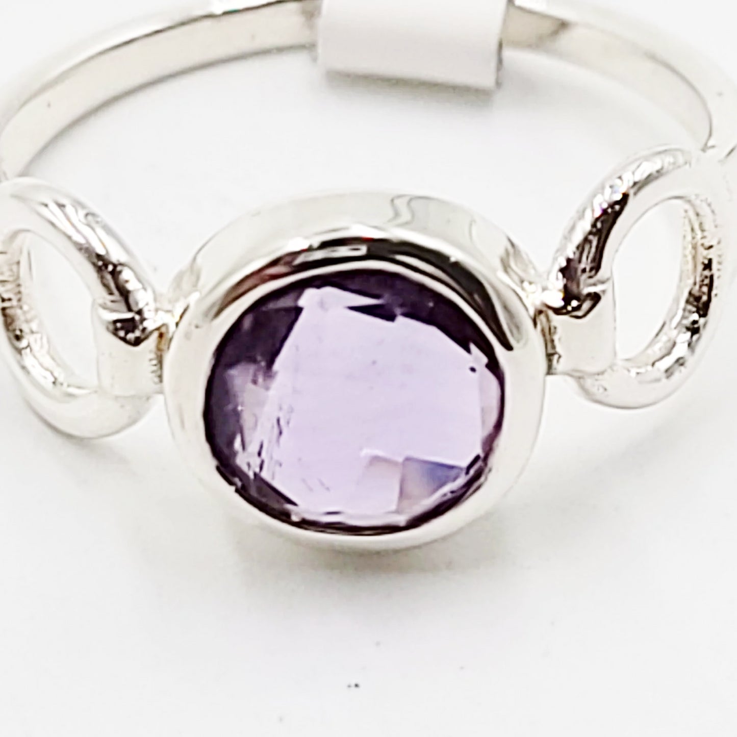 Amethyst Infinity Ring Sterling Silver Size 8