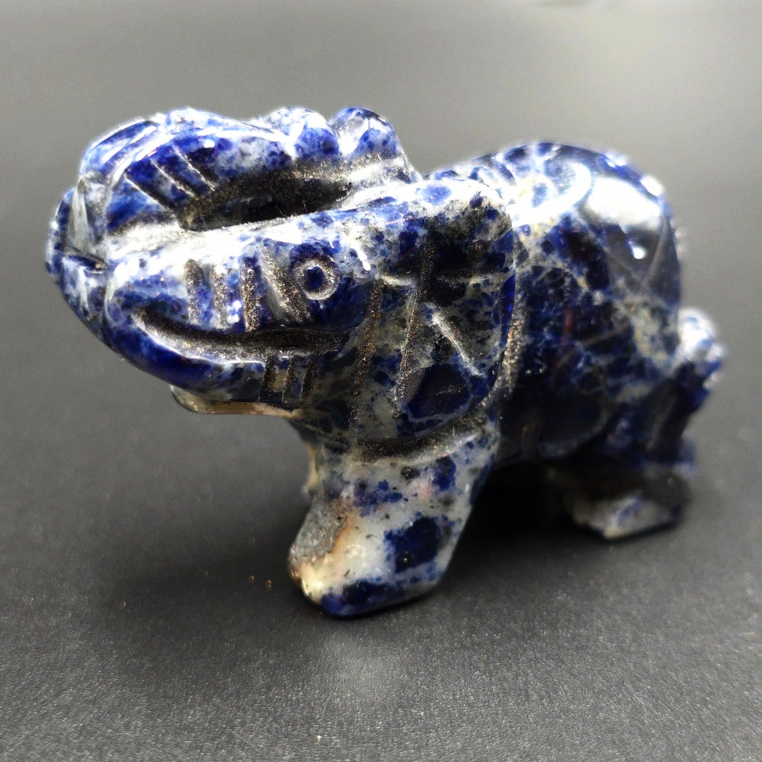 Sodalite Elephant Figurine 2" 50mm - Elevated Metaphysical