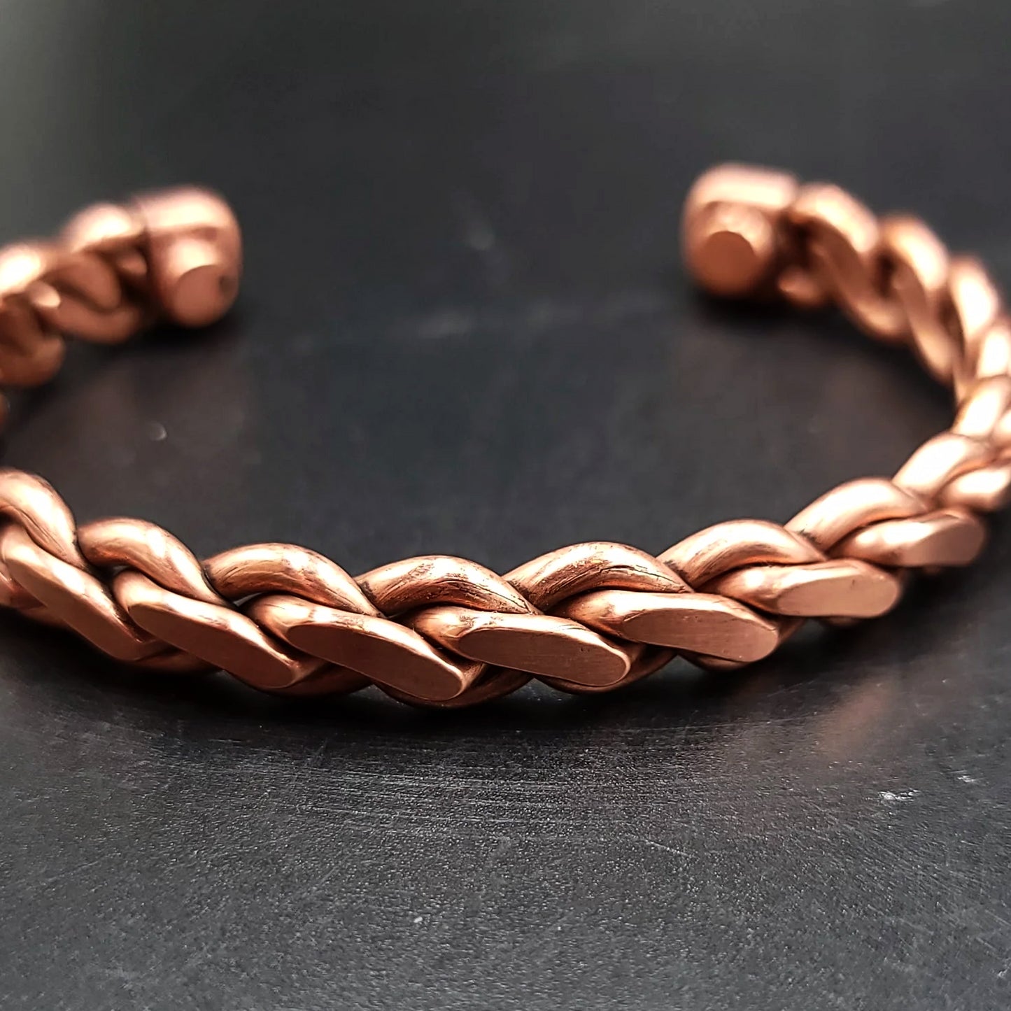 Copper Bracelet Braided Cuff Bracelet