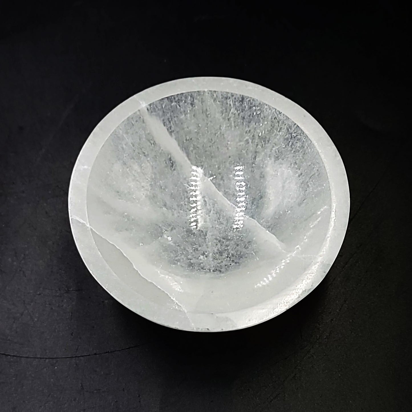 Selenite Bowl Round 3" 8cm Cleansing Charging Tray