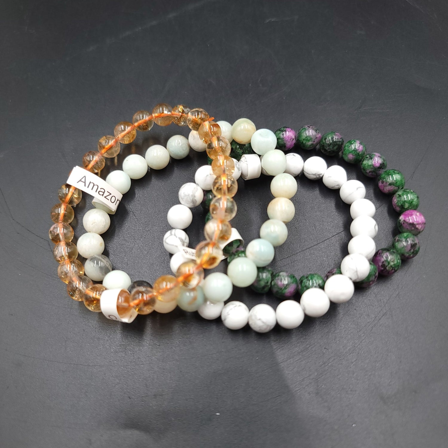 Good Vibes Only - Happy Bracelet Set 8mm Bead Bracelets - Elevated Metaphysical