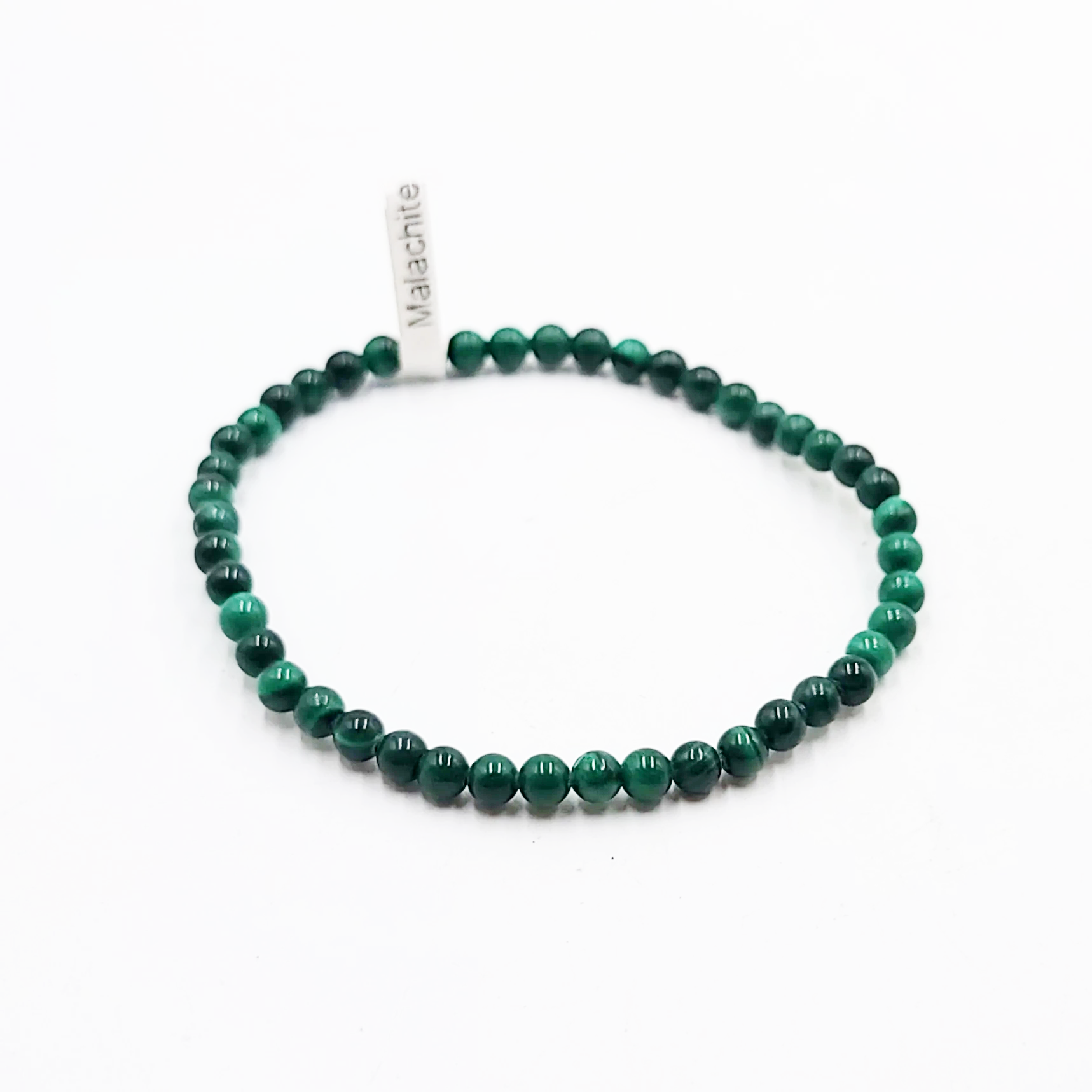 Malachite Bead Bracelet 4mm - Elevated Metaphysical
