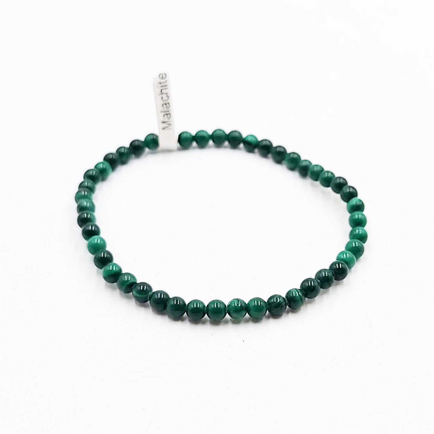 Malachite Bead Bracelet 4mm - Elevated Metaphysical